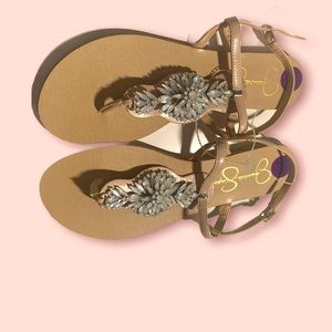 BRAND NEW NWT Jessica Simpson Rhinestone dressy sandals size 8.5